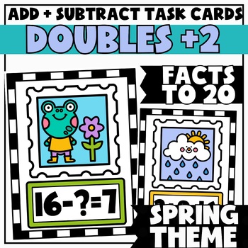 Preview of Mental Math Task Cards {Doubles Plus 2}