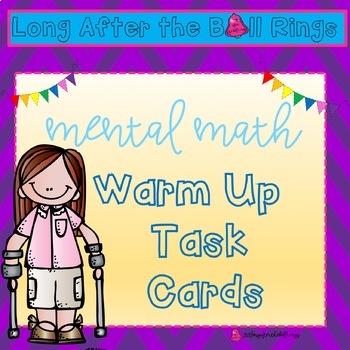 Preview of Mental Math Task Cards (Math Warm Ups)