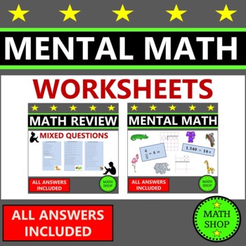 Preview of Mental Math Test Prep Math Worksheets 6th Grade Math 5th Grade Math