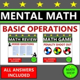 Mental Math Test Prep and Fun Math Game for 6th Grade Math and 5th Grade Math