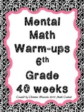 Mental Math Warm-ups 6th Grade