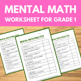 Mental Math Worksheet