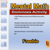 Mental Math Dominoes Activity Free 2nd-3rd Graders