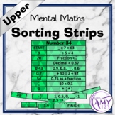 Mental Math Sorting Strips - Upper