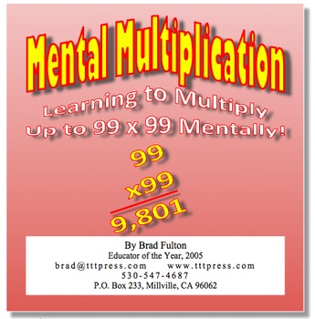 Preview of Mental Multiplication: Learn to Multiply Up to 99x99 in Your Head!