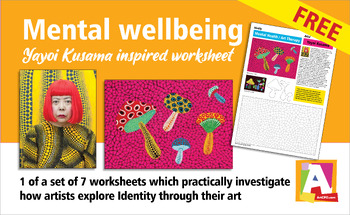 Preview of Mental Wellbeing Yayoi Kusama worksheet