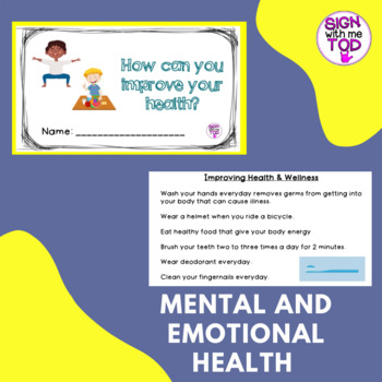 Preview of Mental and Emotional Health - Adapted Notes & Review