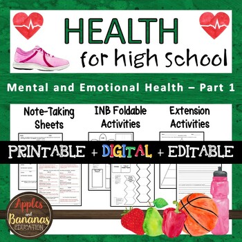 Preview of Mental and Emotional Health - Part 1 - Interactive Note-Taking Materials