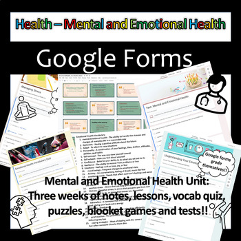 Preview of Mental and Emotional Health Unit Bundle