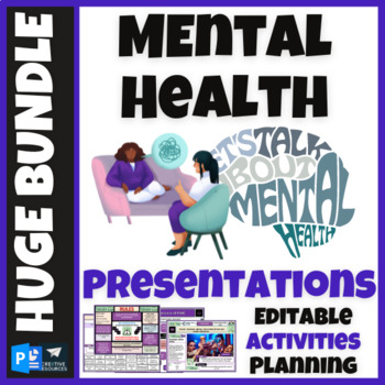 Preview of Mental health + Wellbeing 14 Hour Bundle (Self Esteem, Self-Regulation Support)