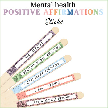 Mental health affirmations stick, positive affirmations, Mental health