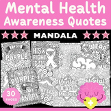 Mental health awareness Month Quotes Mandala Coloring Page