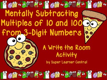 Preview of Mentally Subtracting Multiples of 10 and 100 from 3-Digit Numbers Write the Room