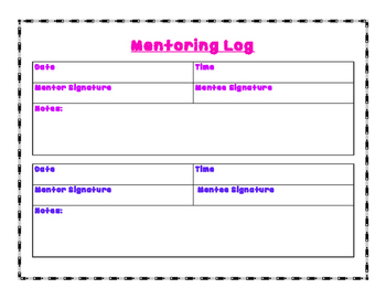Preview of Mentor Log Form