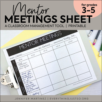 Preview of Mentor Meeting Forms | Behavior Management Strategy | Editable