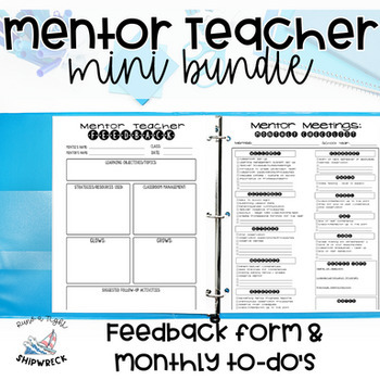 Preview of Mentor Teacher Mini Bundle with Monthly Checklist and Feedback Form