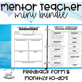 Mentor Teacher Mini Bundle with Monthly Checklist and Feed