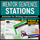 Mentor Sentence STATIONS - Group Writing Activities ELA  -