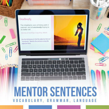 Preview of Mentor Sentences Activity | 8th, 9th and 10th Grade Vocabulary & Grammar Lessons