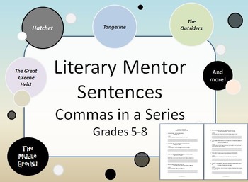 Preview of Sentence Structure: Mentor Sentences from Literature: Commas in a Series