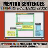Mentor Sentences DIGITAL Interactive Notebook: Paperless G