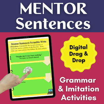 Preview of Digital Mentor Sentences for Google Slides