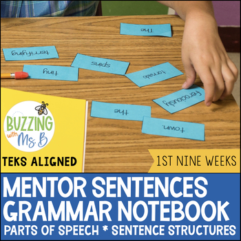 Mentor Sentences Grammar Notebook for the first nine weeks