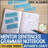 Fourth Grade Mentor Sentences for Author's Craft - TEKS al