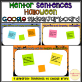 Mentor Sentences Jamboard™ Google Slides Halloween Digital