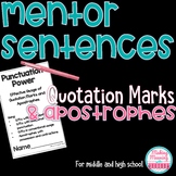 Mentor Sentences - Quotation Marks, Apostrophes - Middle-H