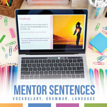 Preview of Mentor Sentences Spiral Grammar, Vocabulary, and Language Activity