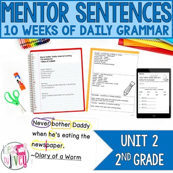 Preview of Mentor Sentences Unit: Daily Grammar Second 10 Weeks (Grade 2)