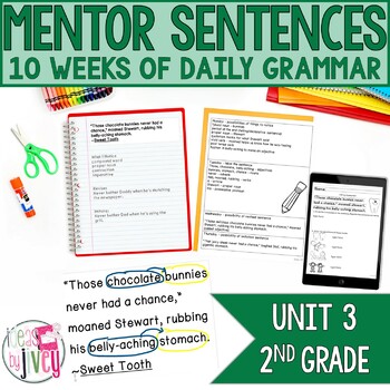 Preview of Mentor Sentences Unit: Daily Grammar Third 10 Weeks (Grade 2)