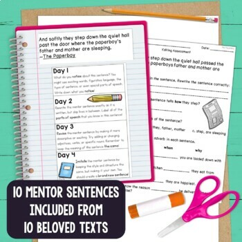 Mentor Sentences Unit: Vol 1, Fourth 10 Weeks (Grades 3-5) by ideas by ...