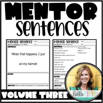 Preview of Mentor Sentences: Volume 3