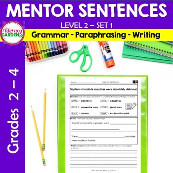 Preview of Mentor Sentences Worksheets - Level 2 Set 1