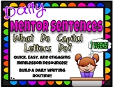 Mentor Sentences to Teach Grammar 7 WEEKS!: What Do Capita