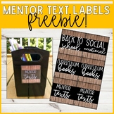 Mentor Text Labels Freebie (For Square Adhesive Pockets)