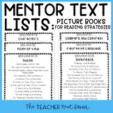 FREE Mentor Text List for Reading Strategies: Literature