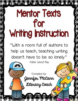 Preview of Mentor Text List for Writers' Workshop