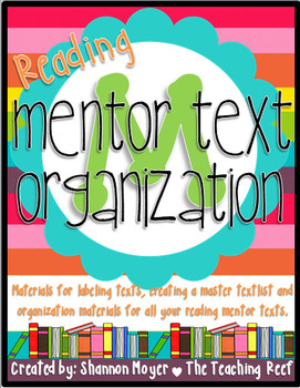 Preview of Mentor Text Organization {Reading Edition}