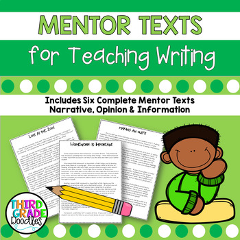 Preview of Exemplars {Mentor Texts} for CCSS Opinion, Narrative & Informational Writing