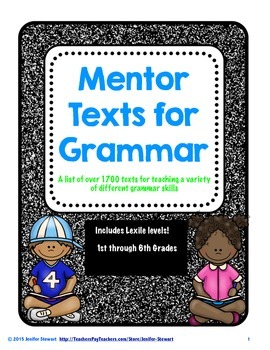 Preview of Mentor Texts for Teaching Grammar Skills