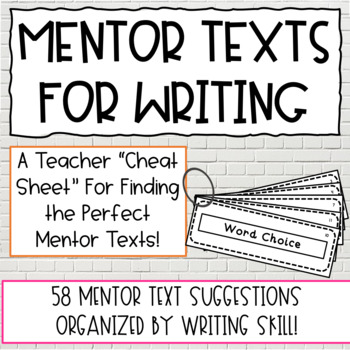 Preview of Mentor Texts for Writing 4th and 5th Grade | Mentor Text Resource for Teachers