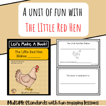 Preview of Little Red Hen Literacy activities/make your own book/template/special education