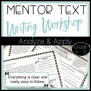 Preview of Mentor Texts Activities for Teaching Writing Concrete Details Transitions