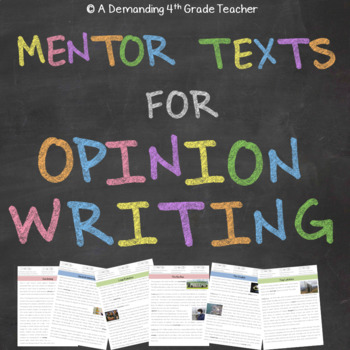 Preview of Opinion writing with mentor texts: engaging nonfiction passages