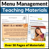 Menu Management Lesson, Project for Culinary Arts - Prosta