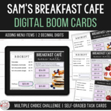 Menu Math Practice Adding Money & Decimals Boom Cards Distance Learning