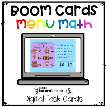 Preview of Menu Math Boom Cards